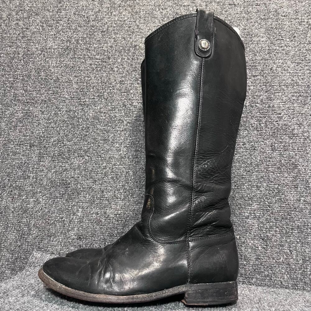 Frye Black Leather Tall Riding Boots Equestrian Knee High Classic Women Size 7